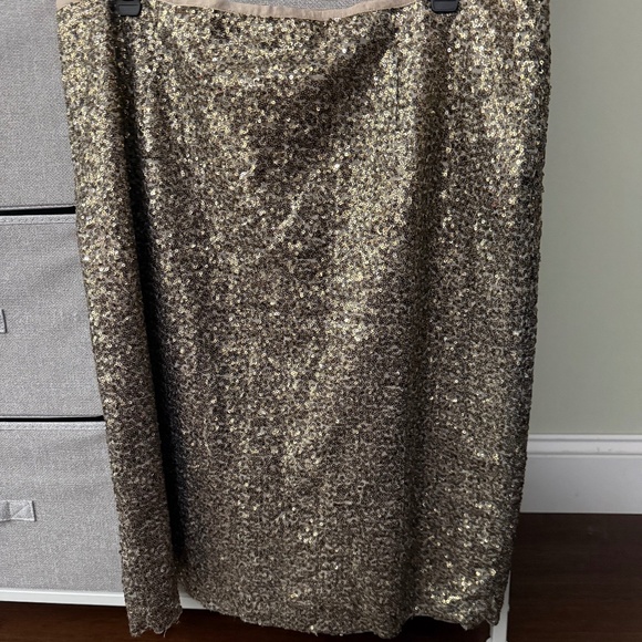 Chico’s Gold Sequin Skirt - Picture 1 of 5
